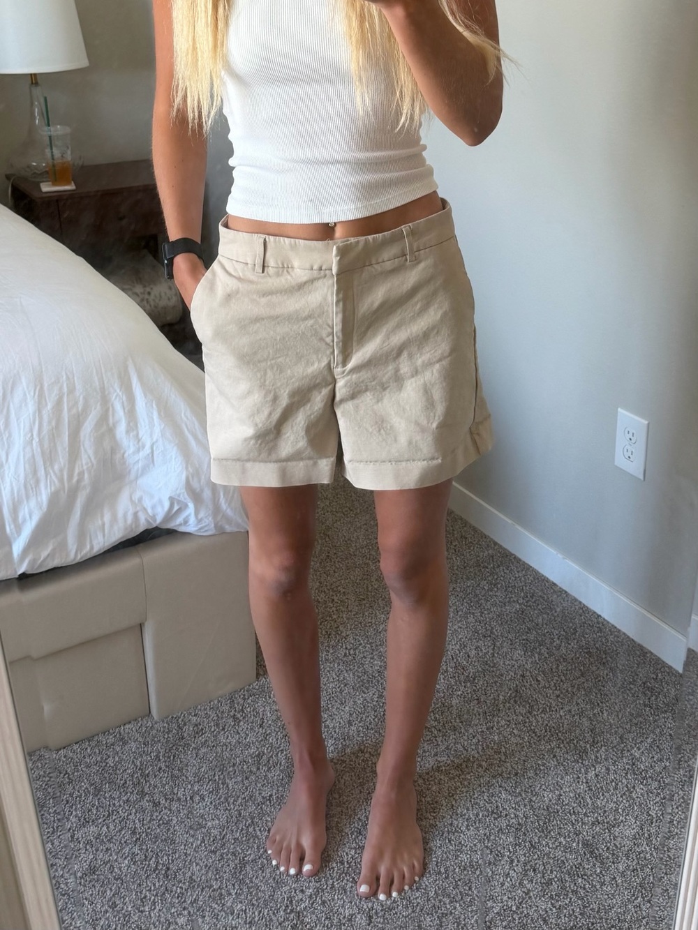 Rachel Zoe Light Beige Dress Shorts